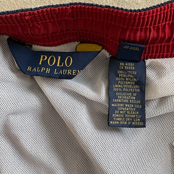 NWOT Polo Ralph Lauren Nylon Navy Blue Swim Shorts/Trunks for Men Size XL - Picture 6 of 9